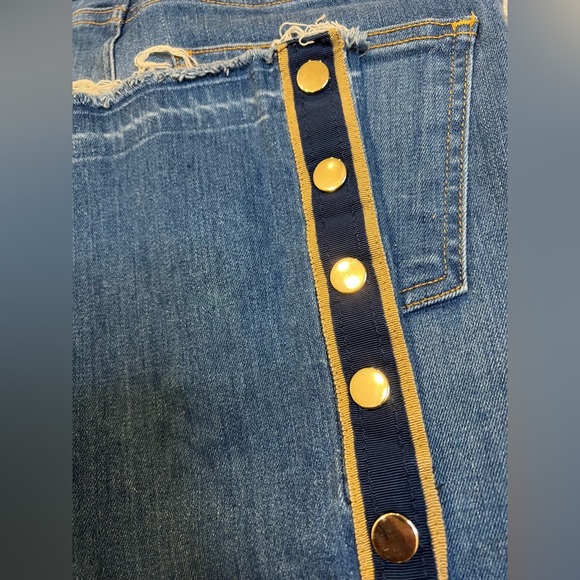 Veronica Beard Carolyn Baby Boot Jeans 10” High Rise Fray Ankle Women’s Size 27 - Picture 6 of 8